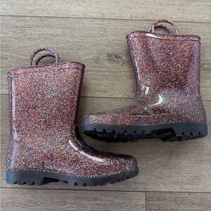 Zoogs Glittery Kids size 3 Rain Boots